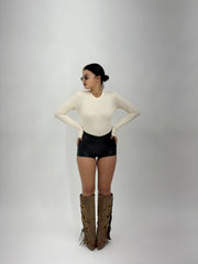 PANTALONCINO DI PELLE