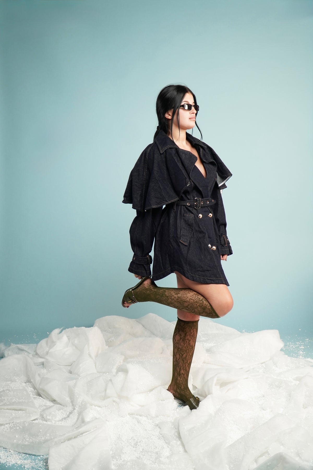 Vestito in Denim scuro