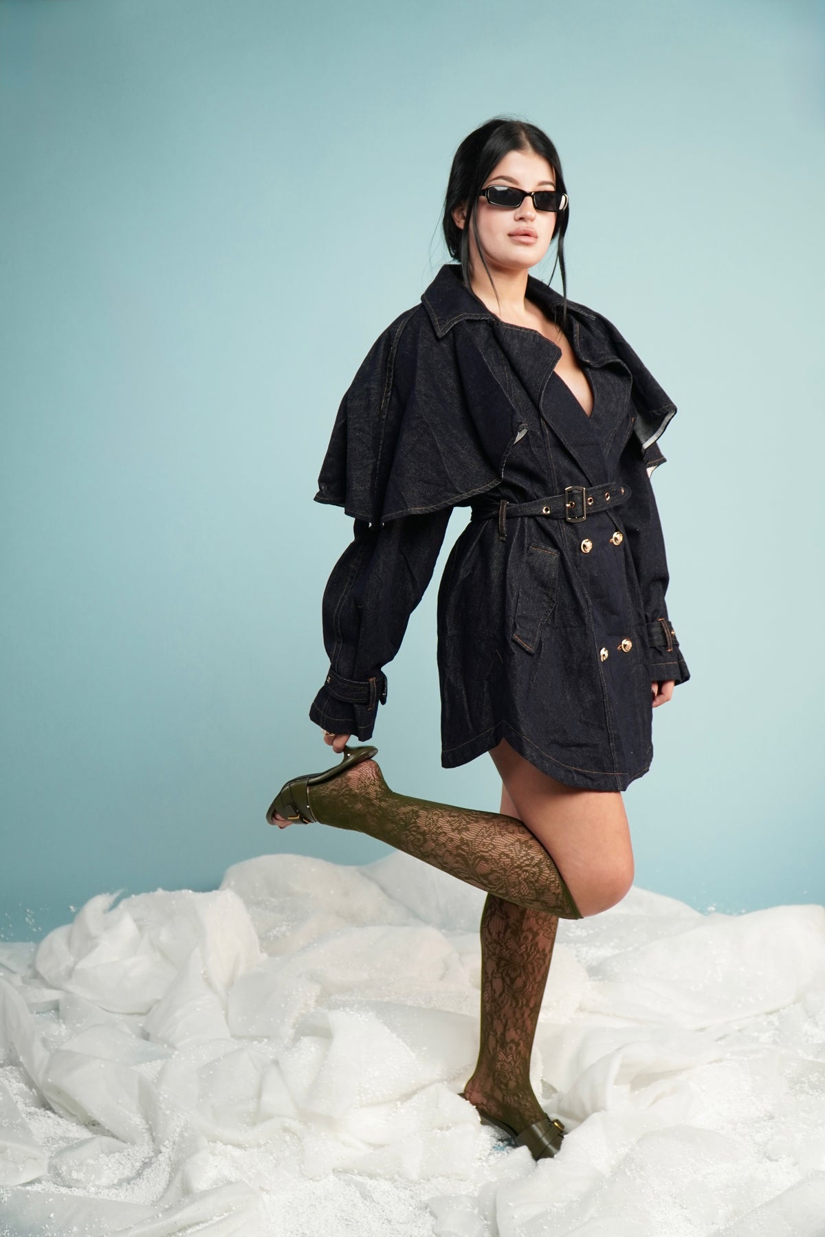 Vestito in Denim scuro
